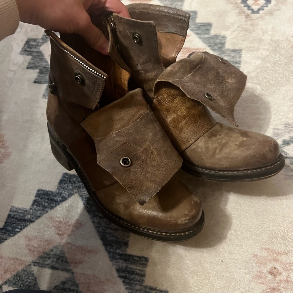 Brown Leather Ankle Boots - Picture 2 of 12